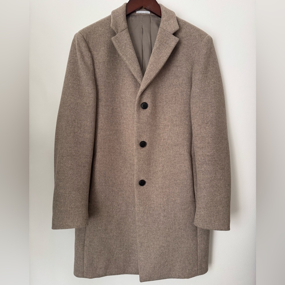 Reiss Gable Wool Blend Overcoat // Stone Melange // Size L - Picture 3 of 10